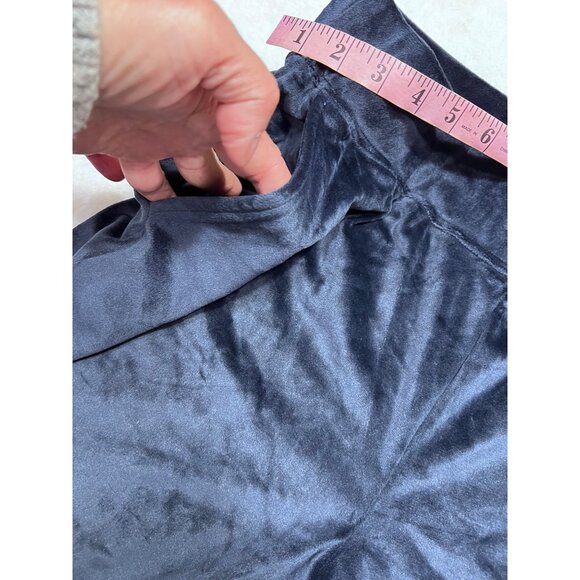 Any Body Velvet Navy Blue Joggers With Zippered Ankles & Pockets By AnyBody Size - Picture 3 of 6